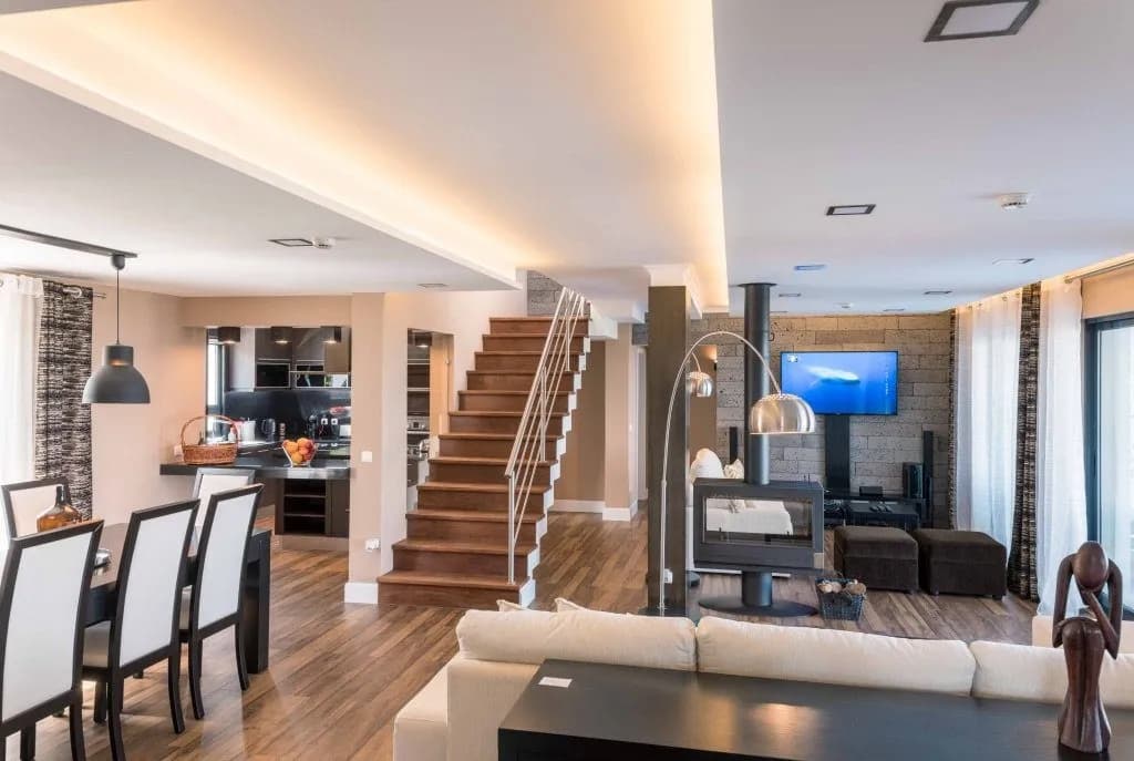 Comfortable lounge space with contemporary furnishings